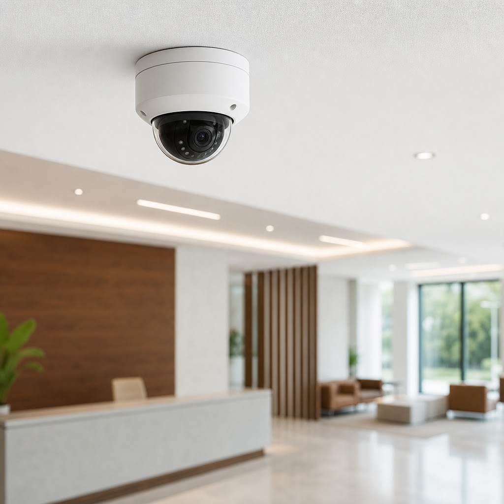 Kamerový systém CCTV v recepcii budovy